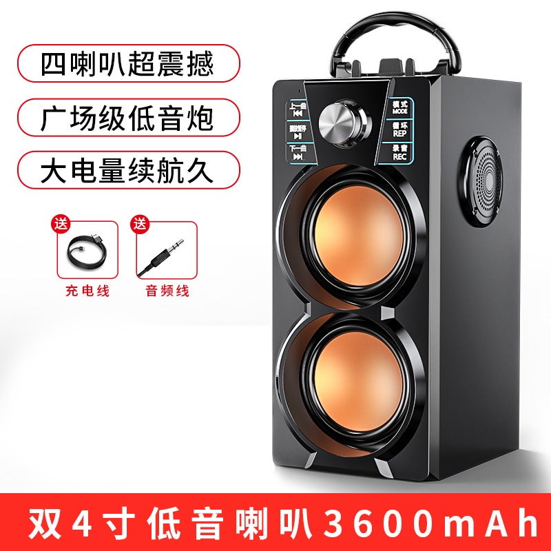 سماعة بلوتوث خارجية سايدا A2 للرقص المربع، ستيريو محمول، كاريوكي محمول، مضخم صوت ثقيل لاسلكي مع ميكروفون - Image 1